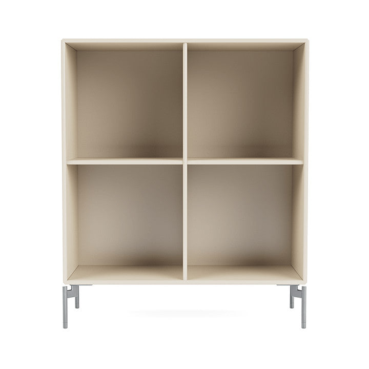 [product_category]-Montana Show Bookcase With Legs, Oat/Matt Chrome-Montana Furniture-5714322943925-0000SHOW-158-01-MON-2