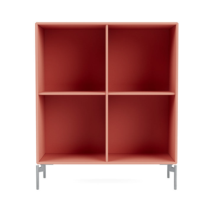 [product_category]-Montana Show Bookcase With Legs, Rhubarb/Matt Chrome-Montana Furniture-5715288030902-0000SHOW-151-01-MON-2