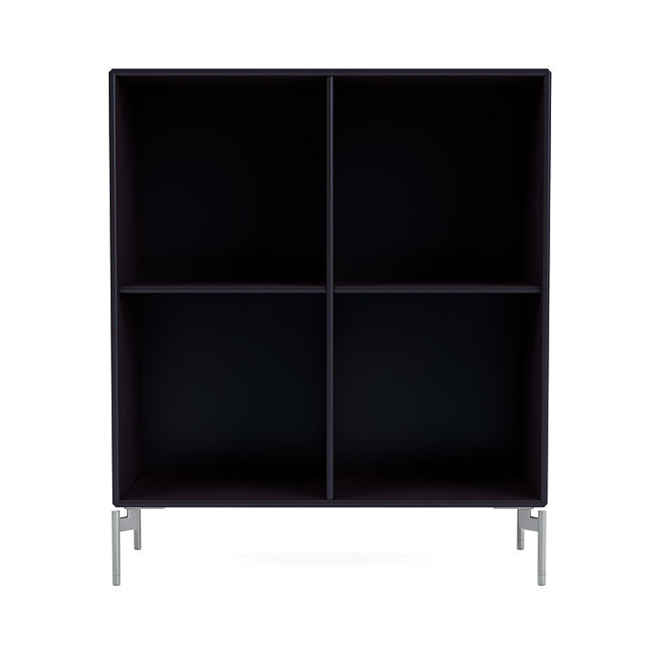 [product_category]-Montana Show Bookcase With Legs, Shadow/Matt Chrome-Montana Furniture-5715288030674-0000SHOW-147-01-MON-2