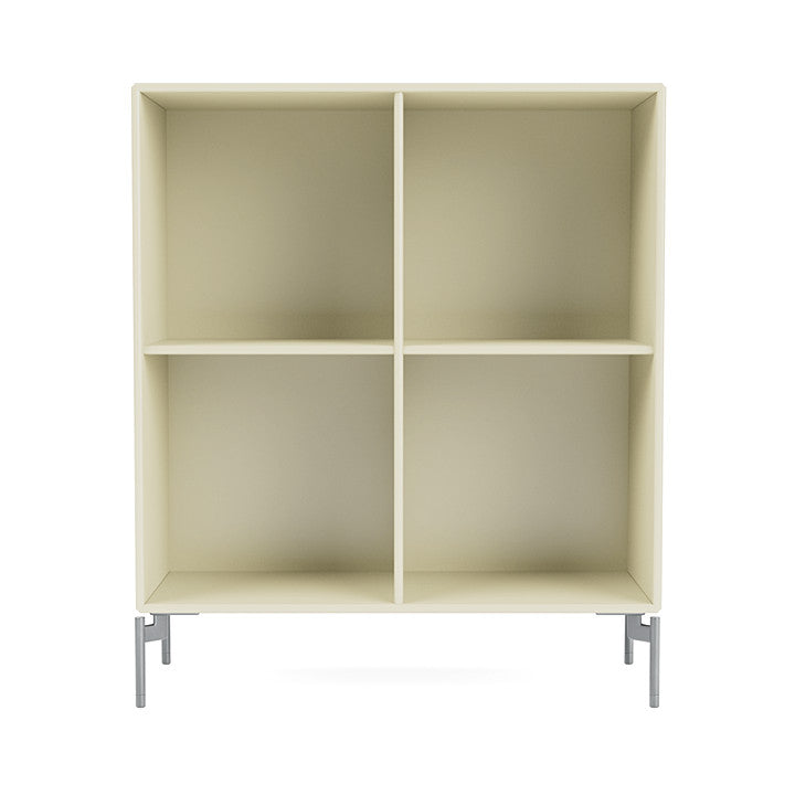 [product_category]-Montana Show Bookcase With Legs, Vanilla/Matt Chrome-Montana Furniture-5714322736671-0000SHOW-150-01-MON-2
