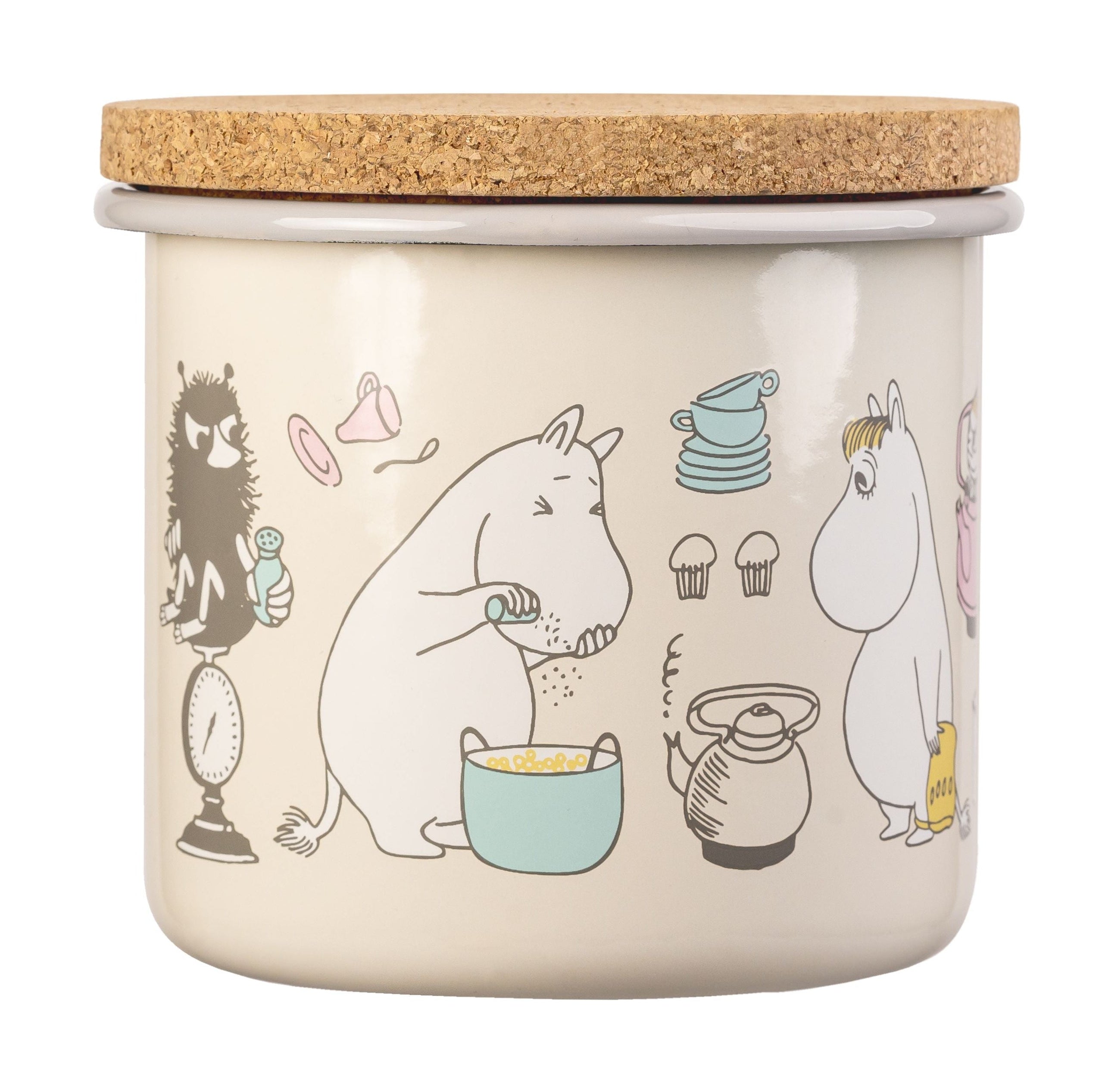 [product_category]-Muurla Moomin Bon Appétit Enamel Jar With Cork Lid-Muurla-6416114969777-1719-130-02-MUU-1