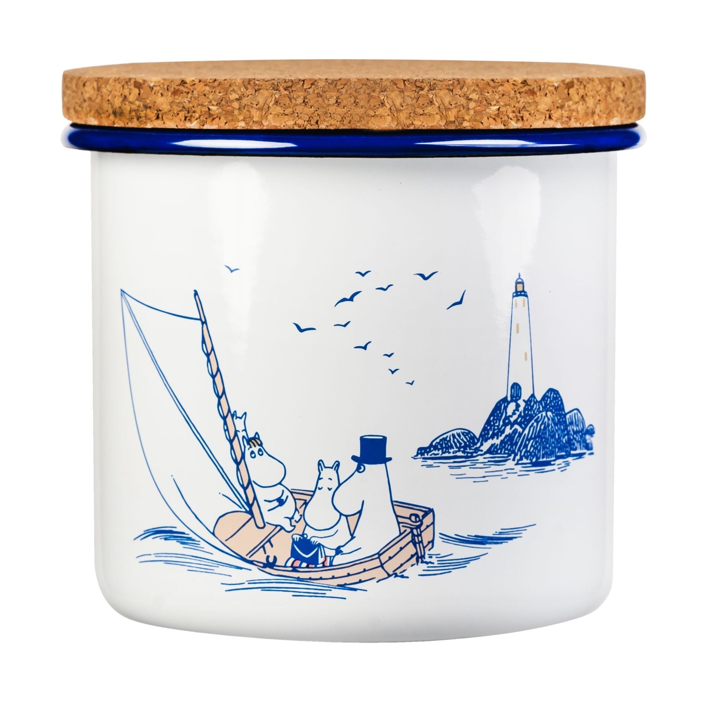 [product_category]-Muurla Moomin Enamel Jar With Cork Lid Sailors-Muurla-6416114969821-1721-130-01-MUU-1