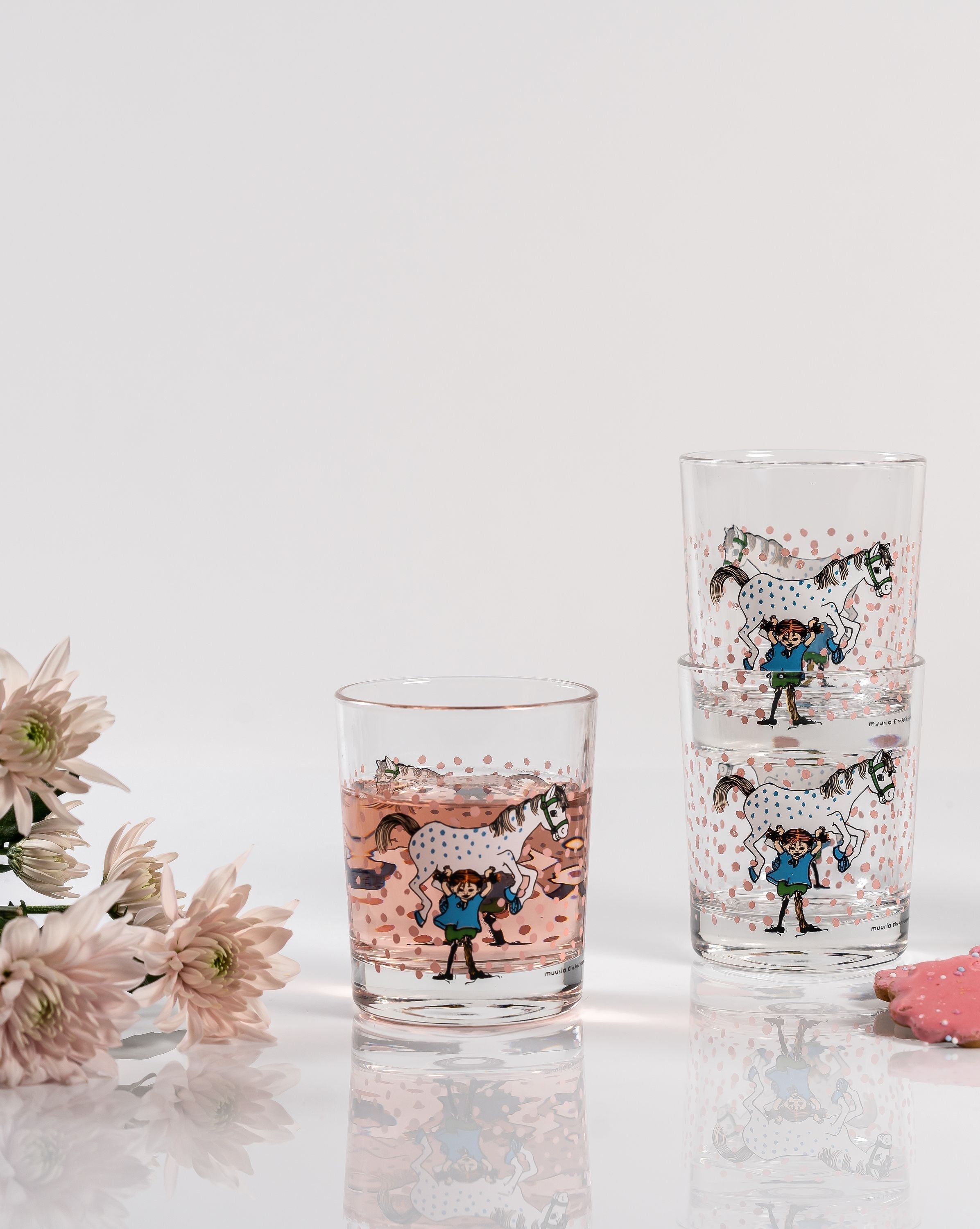 [product_category]-Muurla Pippi Longstocking Drinking Glass, Pippi And The Horse-Muurla-6416114969326-404-020-01-MUU-3