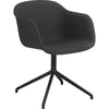 Muuto Fiber lænestol drejelig base, stof sæde, sort