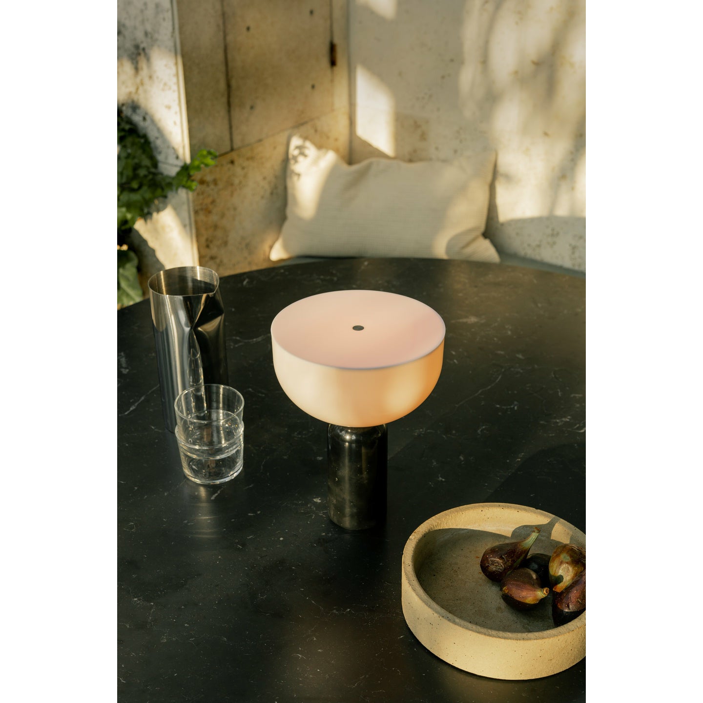 [product_category]-New Works Kizu Portable Table Lamp, Black Marble-New Works-5712826217115-21711-NEW-5