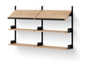 New Works Office Shelf 900, Oak/Black