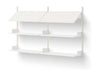 New Works Office Shelf 900, White/White