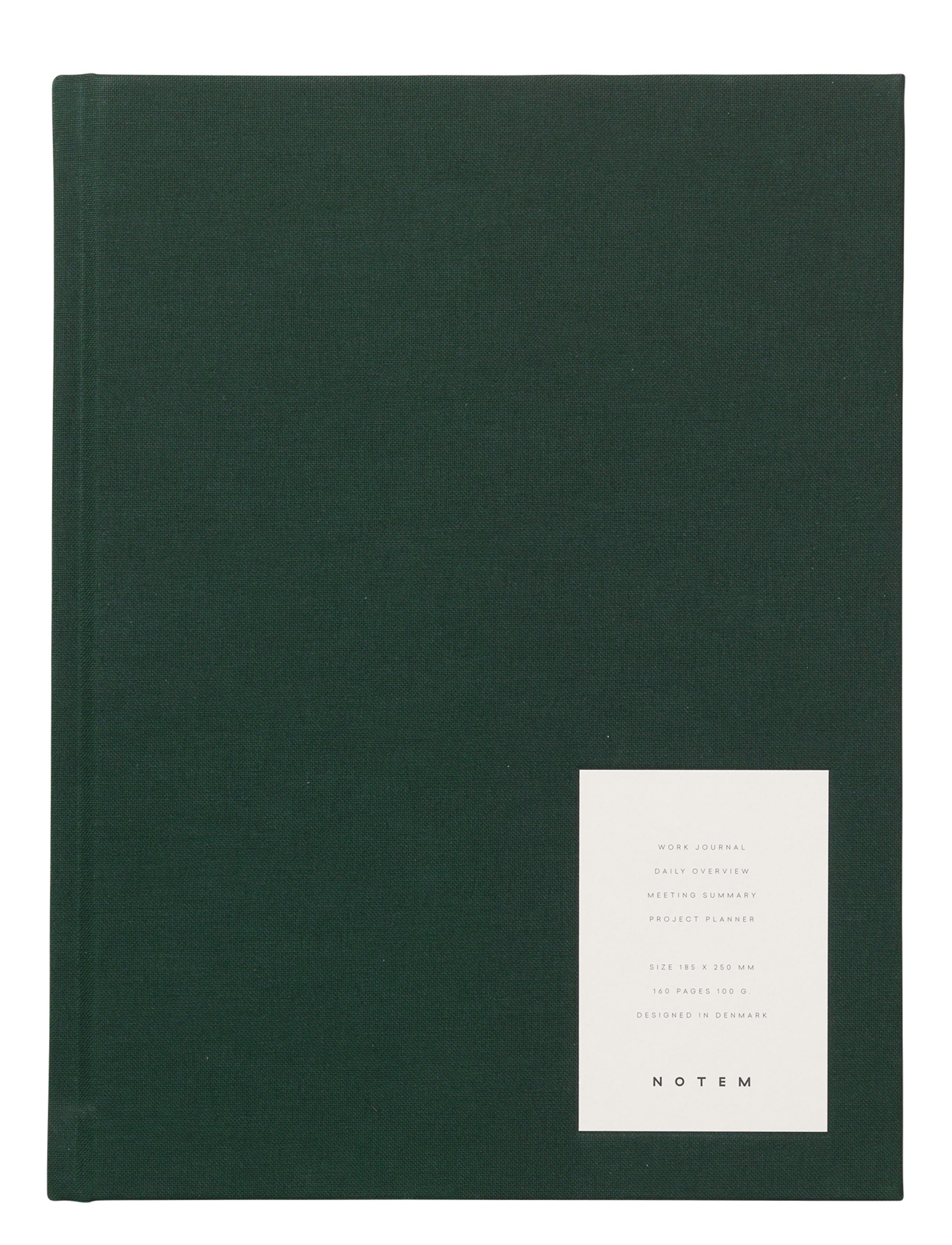 [product_category]-Notem Studio Even Work Journal Large, Dark Green Cloth-Notem Studio-5713990000251-0503005-NOT-1