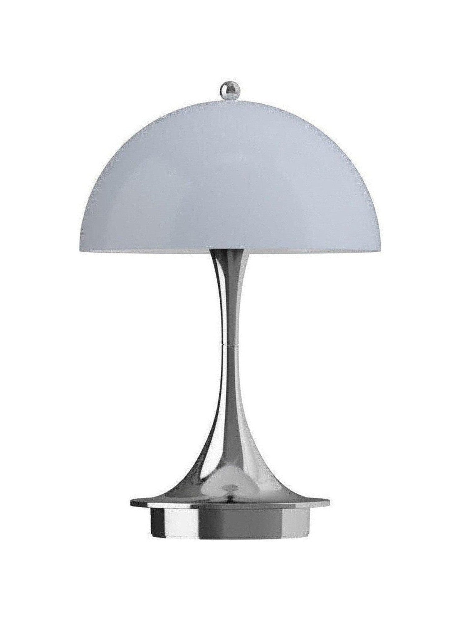 Louis Poulsen Panthella 160 Portable Table Lamp V3, Chrome Opal Blue Grey