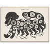  Kinesisk hundeplakat 50x70 cm sort