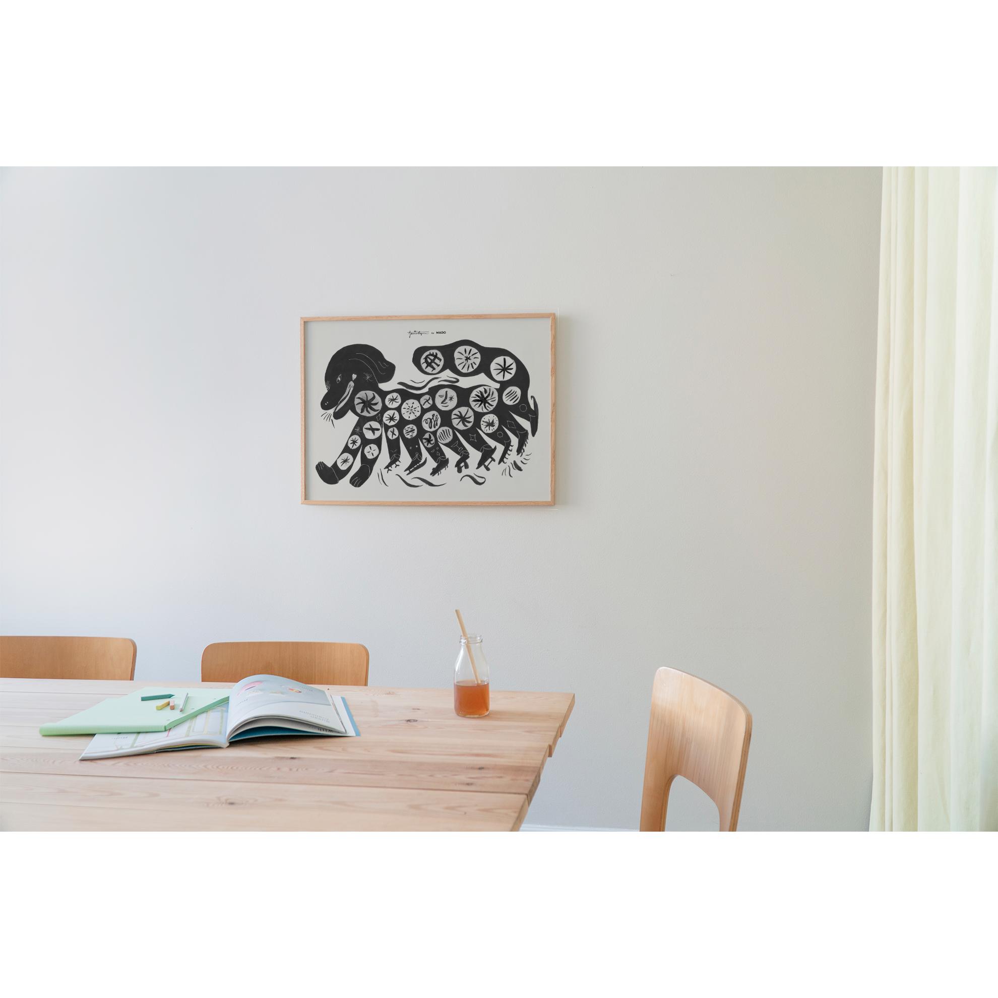 [product_category]-Paper Collective Chinese Dog Poster 50x70 Cm, Black-Paper Collective-5713450012619-M4118-PAP-3