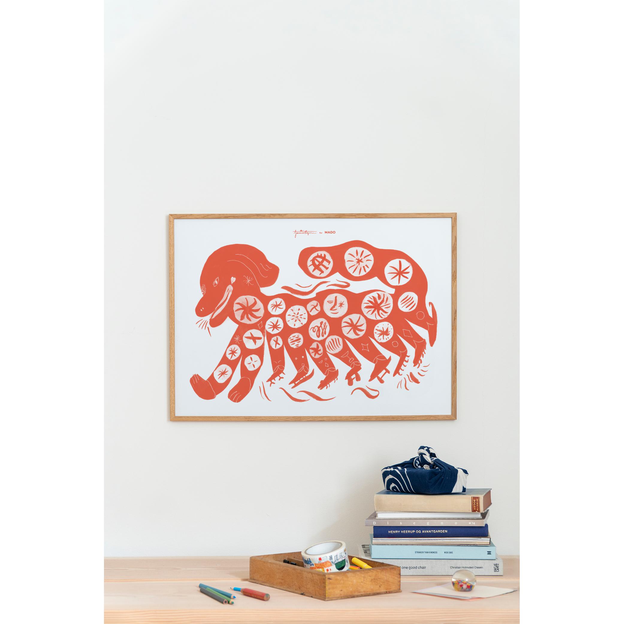 [product_category]-Paper Collective Chinese Dog Poster 50x70 Cm, Red-Paper Collective-5713450012602-M4117-PAP-2