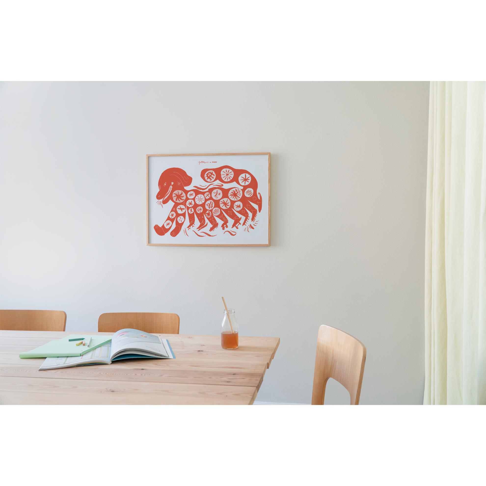 [product_category]-Paper Collective Chinese Dog Poster 50x70 Cm, Red-Paper Collective-5713450012602-M4117-PAP-3