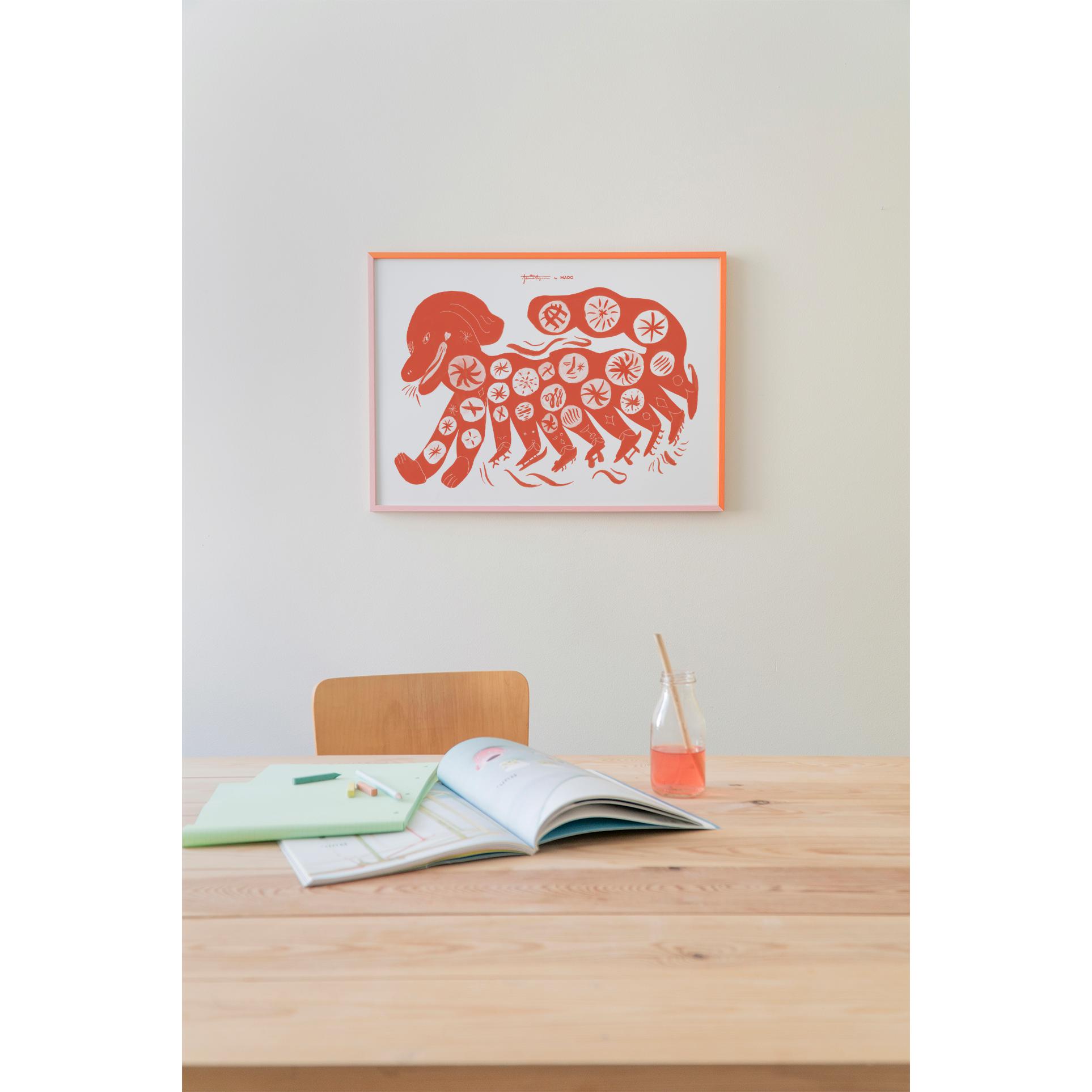 [product_category]-Paper Collective Chinese Dog Poster 50x70 Cm, Red-Paper Collective-5713450012602-M4117-PAP-4