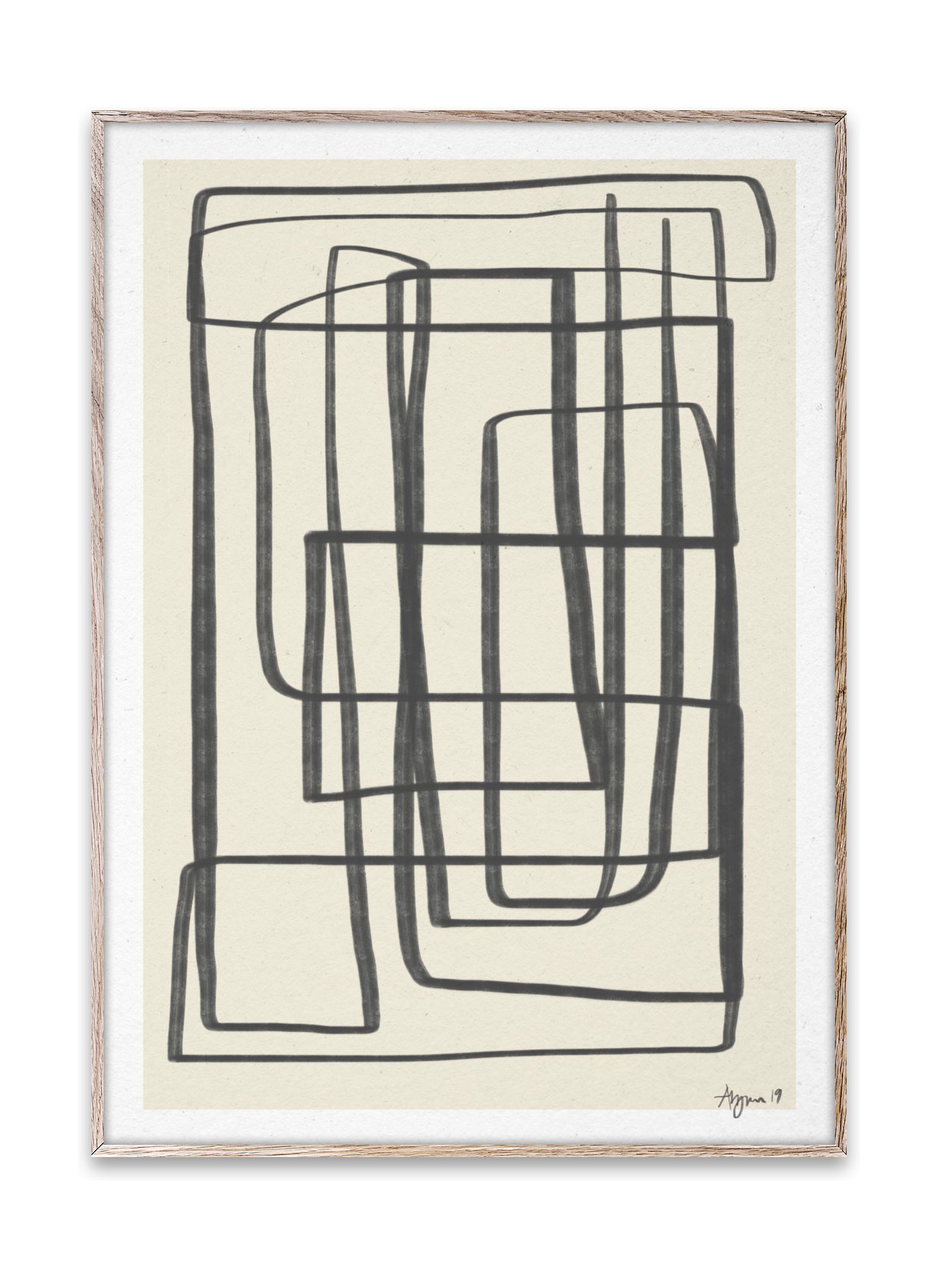 Paper Collective Different Ways Black Ii Poster, 30x40 Cm