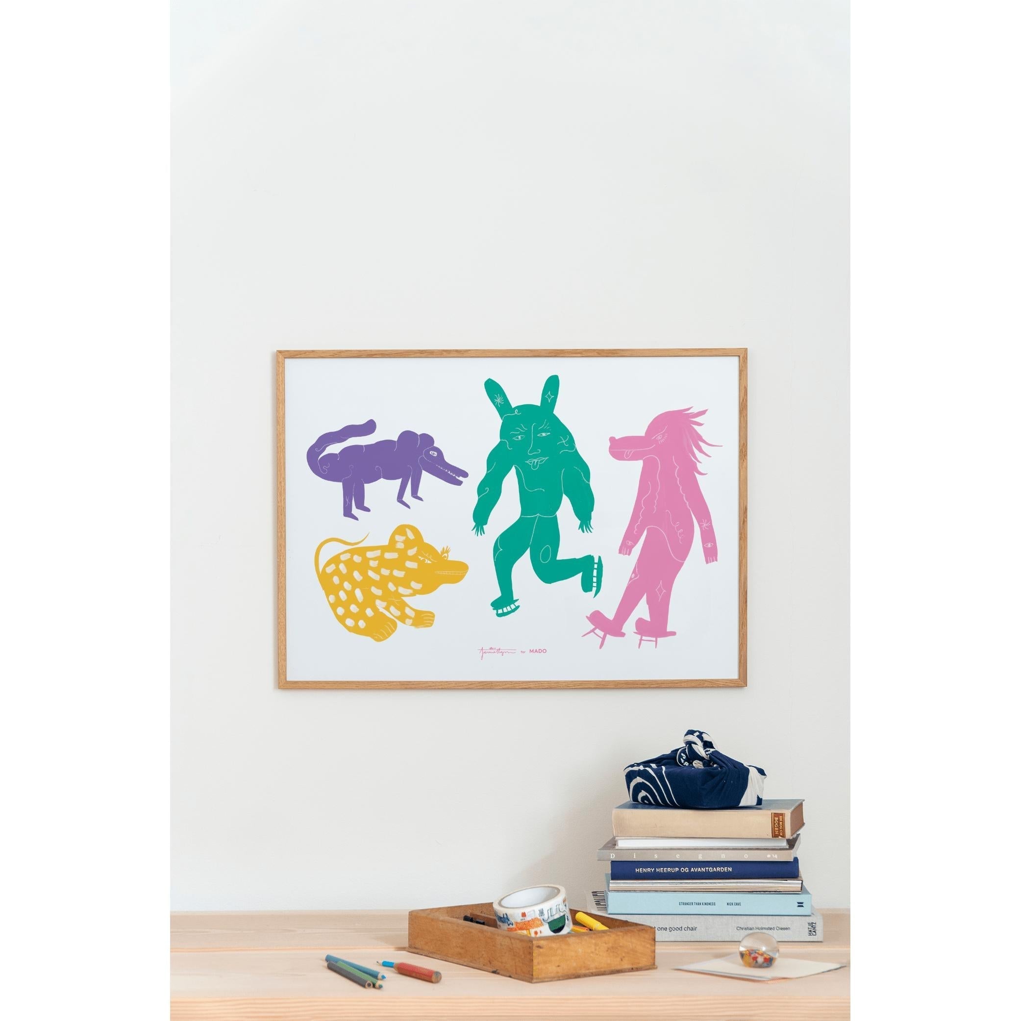 [product_category]-Paper Collective Four Creatures Poster 50x70 Cm, Multicoloured-Paper Collective-5713450012640-M4121-PAP-3