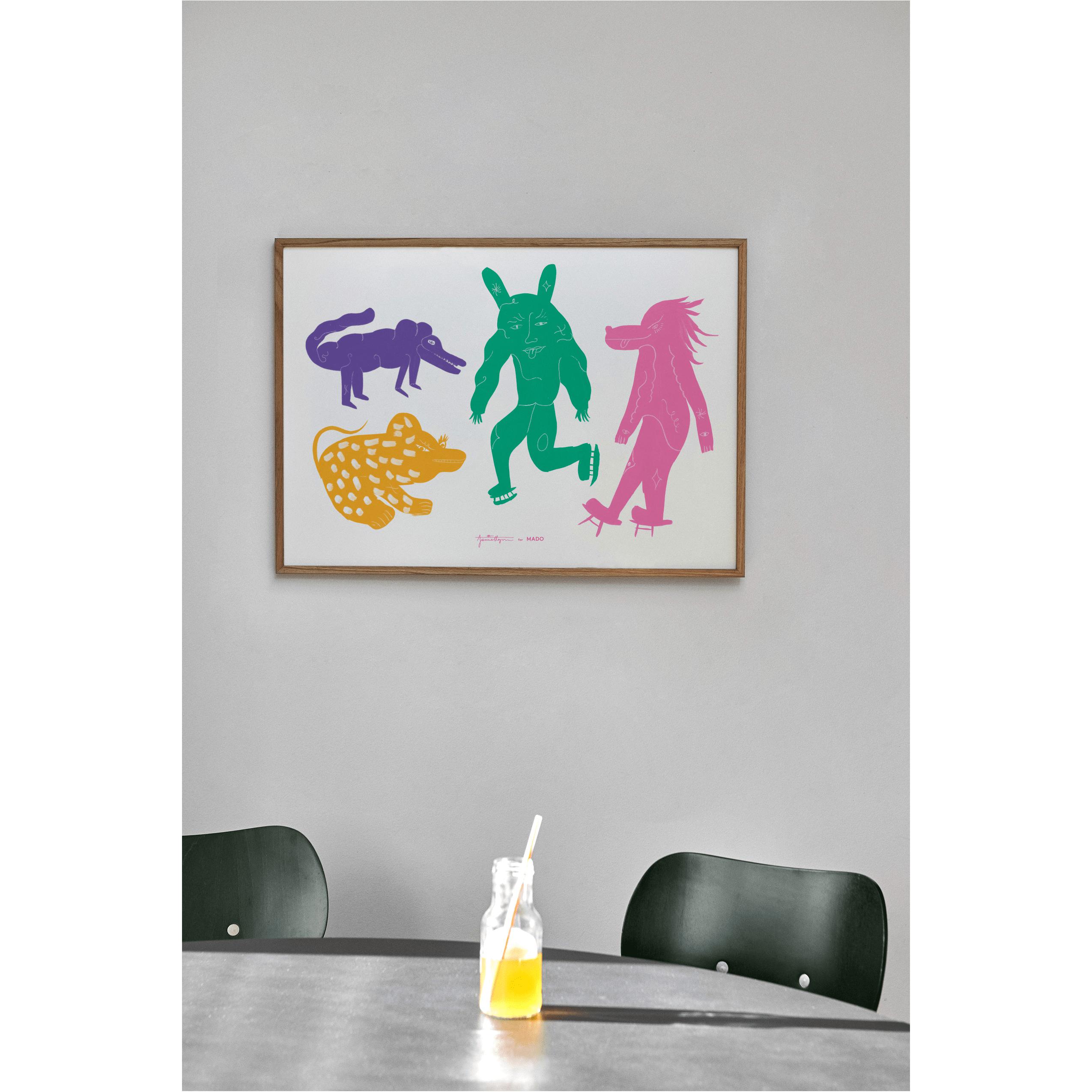 [product_category]-Paper Collective Four Creatures Poster 50x70 Cm, Multicoloured-Paper Collective-5713450012640-M4121-PAP-8