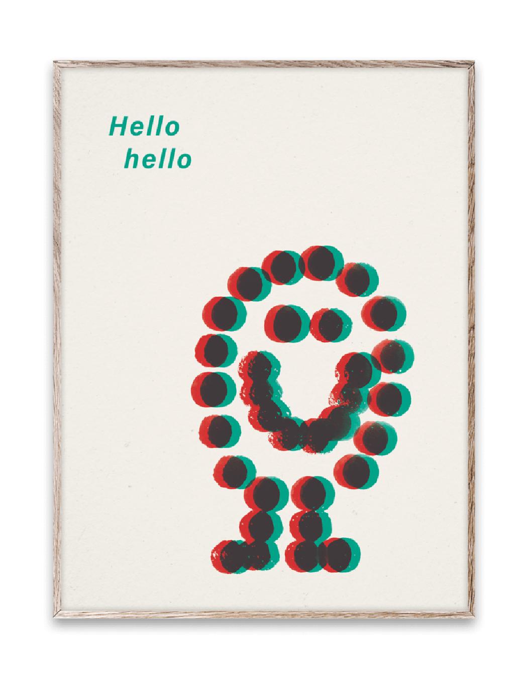 [product_category]-Paper Collective Hello Green Poster, 30x40 Cm-Paper Collective-5713450012763-M4133-PAP-1