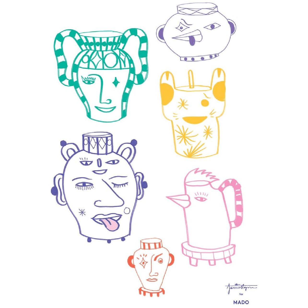 [product_category]-Paper Collective Pots & Vases Poster 50x70 Cm, Multicoloured-Paper Collective-5713450012664-M4123-PAP-1
