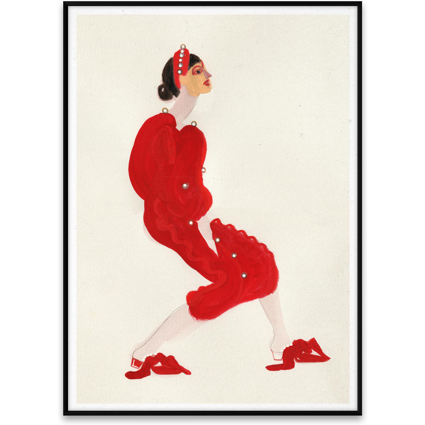 [product_category]-Paper Collective Red With Pearls Poster, 30x40 Cm-Paper Collective-5713450007271-12005-PAP-1