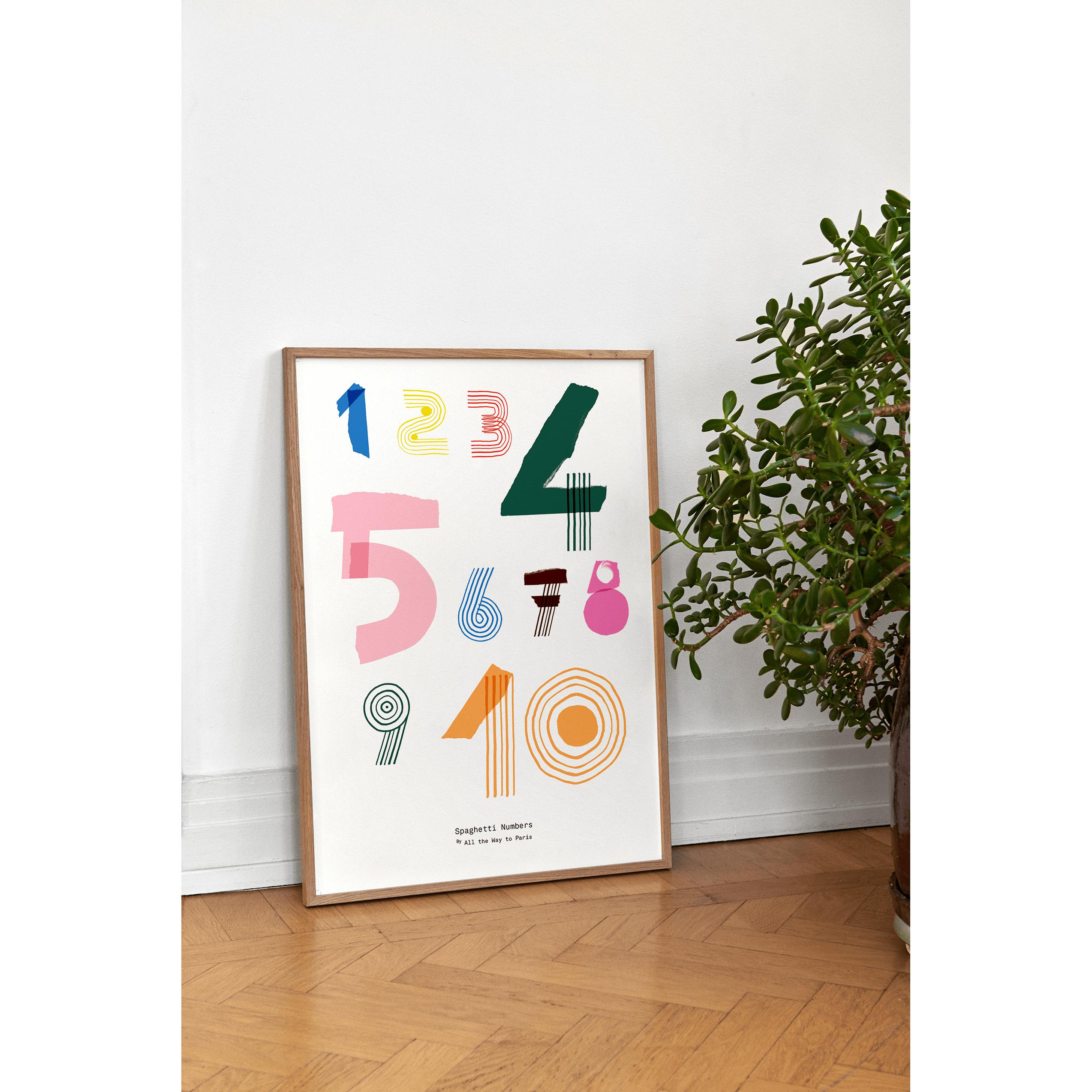 [product_category]-Paper Collective Spaghetti Numbers Poster, 50x70 Cm-Paper Collective-5713450009510-M3187-PAP-2