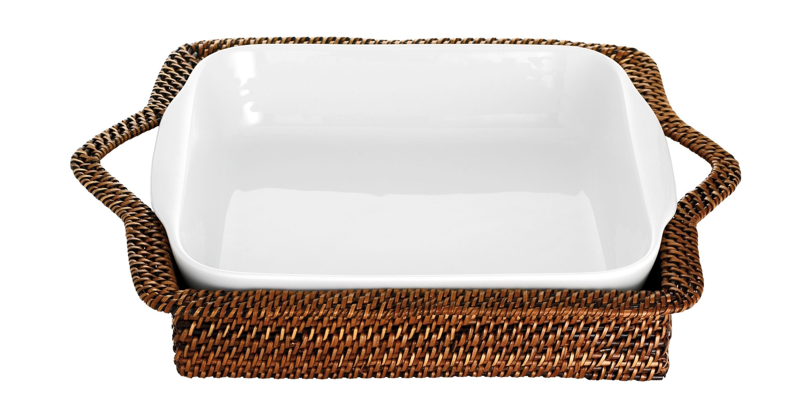 [product_category]-Pillivuyt Square Basket L 22 Cm, Clear/Dark Brown-Pillivuyt-5709631023314-PRO1 L-PIL-1