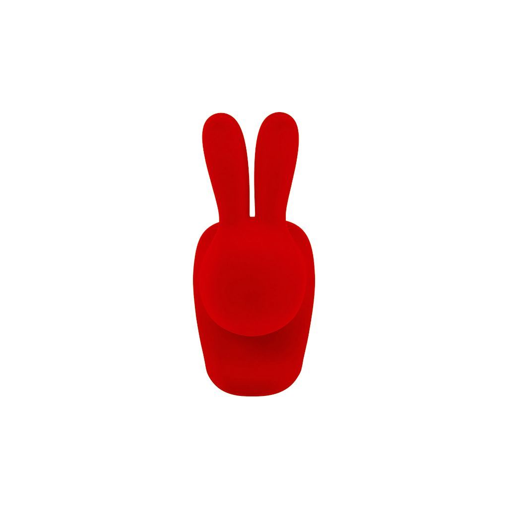[product_category]-Qeeboo Baby Bunny Chair Velvet Finish, Red-Qeeboo-8052049053082-90009RE-QEE-2