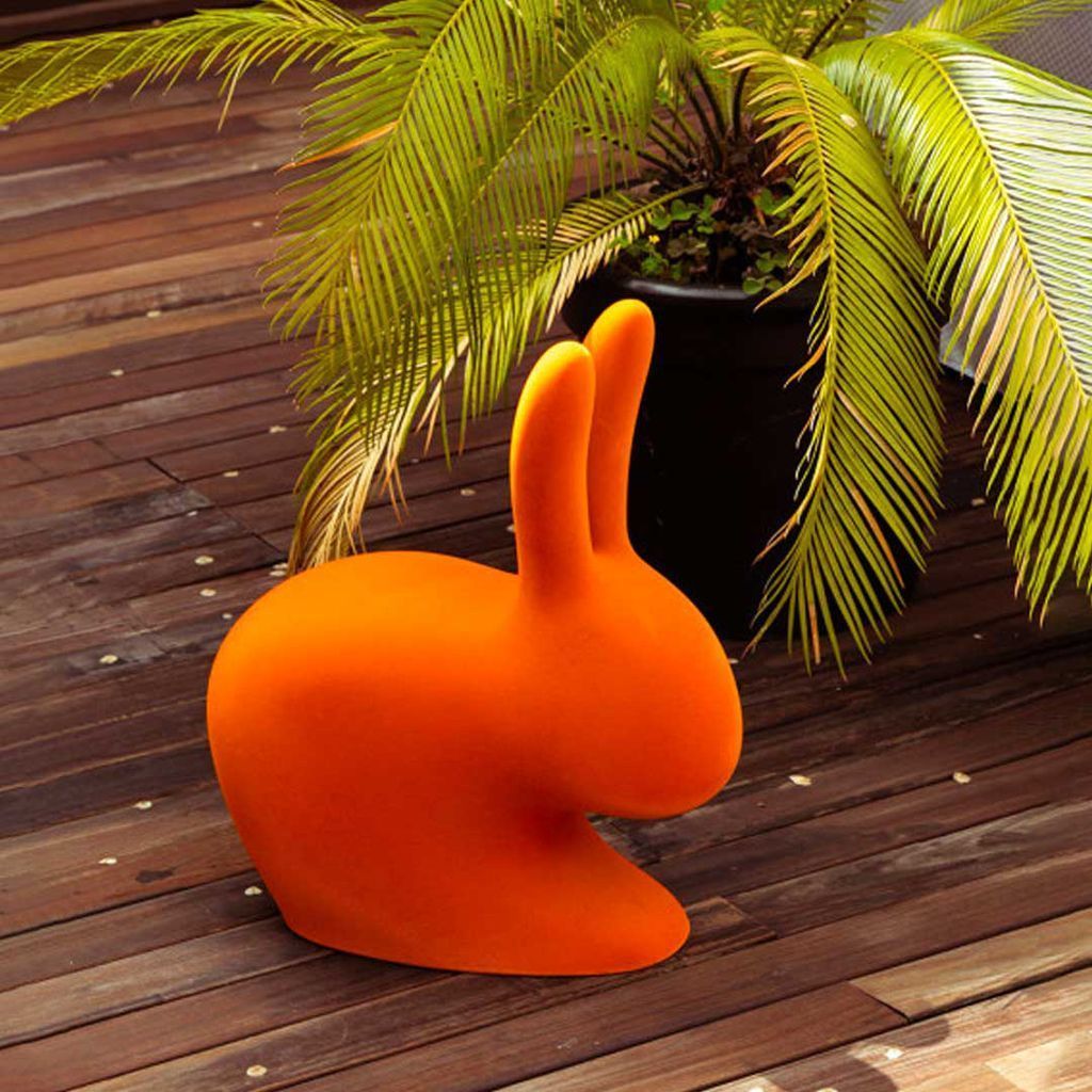 [product_category]-Qeeboo Baby Bunny Chair Velvet Finish, Red-Qeeboo-8052049053082-90009RE-QEE-3