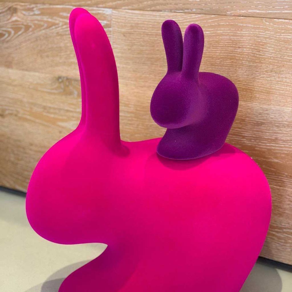 [product_category]-Qeeboo Baby Bunny Chair Velvet Finish, Red-Qeeboo-8052049053082-90009RE-QEE-9