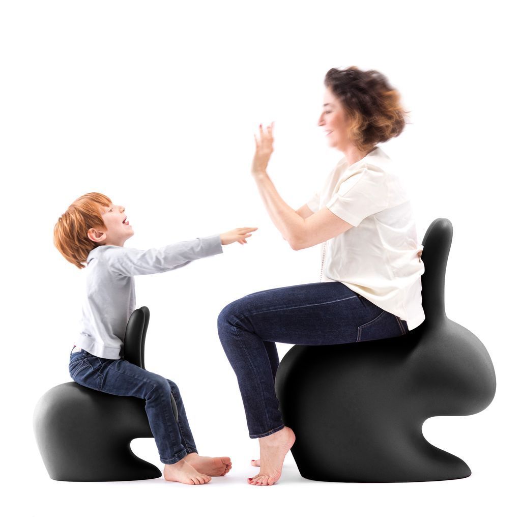 [product_category]-Qeeboo Bunny Chair By Stefano Giovannoni, Black-Qeeboo-8052049051385-90002BL-QEE-2