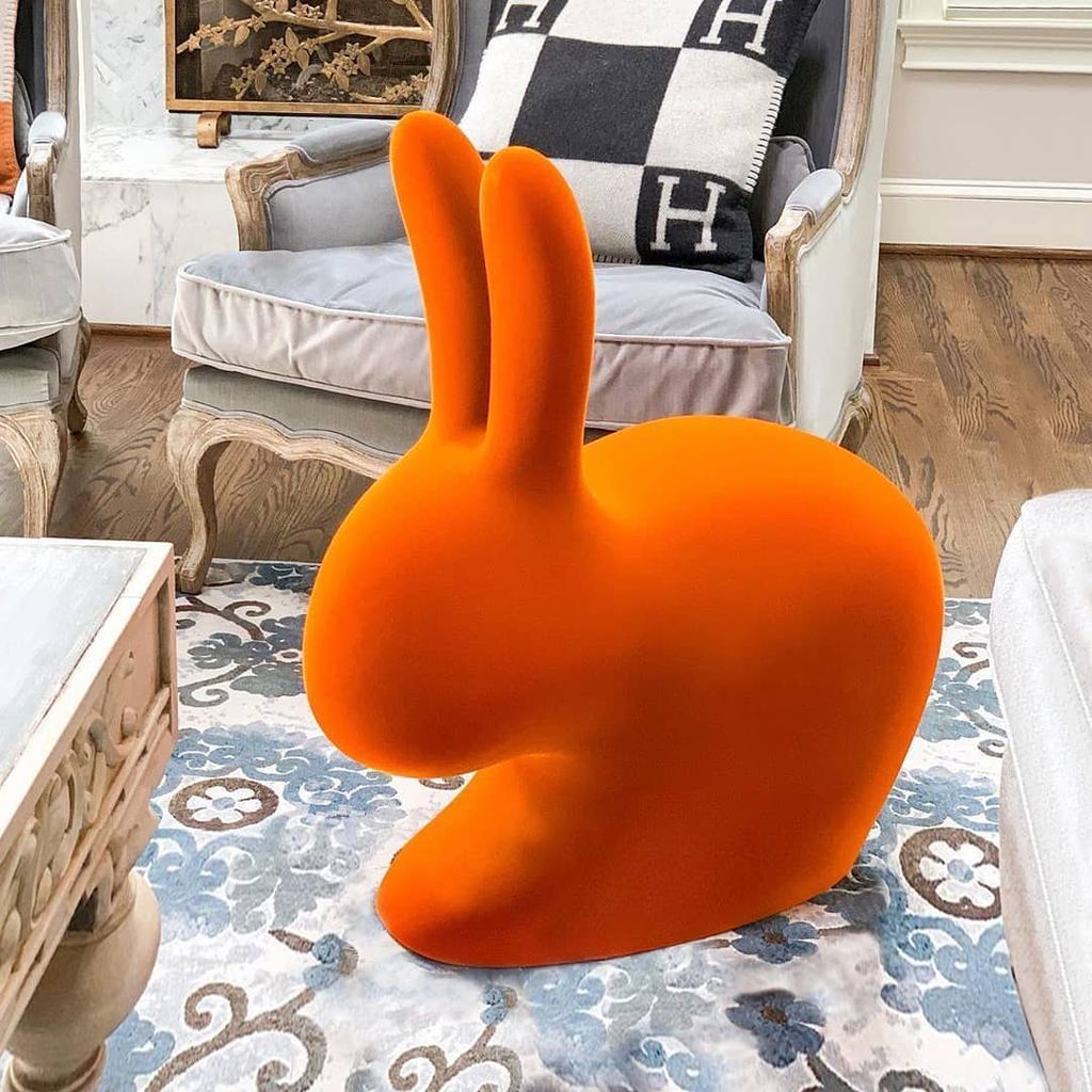 [product_category]-Qeeboo Bunny Chair Velvet Finish, Violet-Qeeboo-8052049053150-90010VI-QEE-5