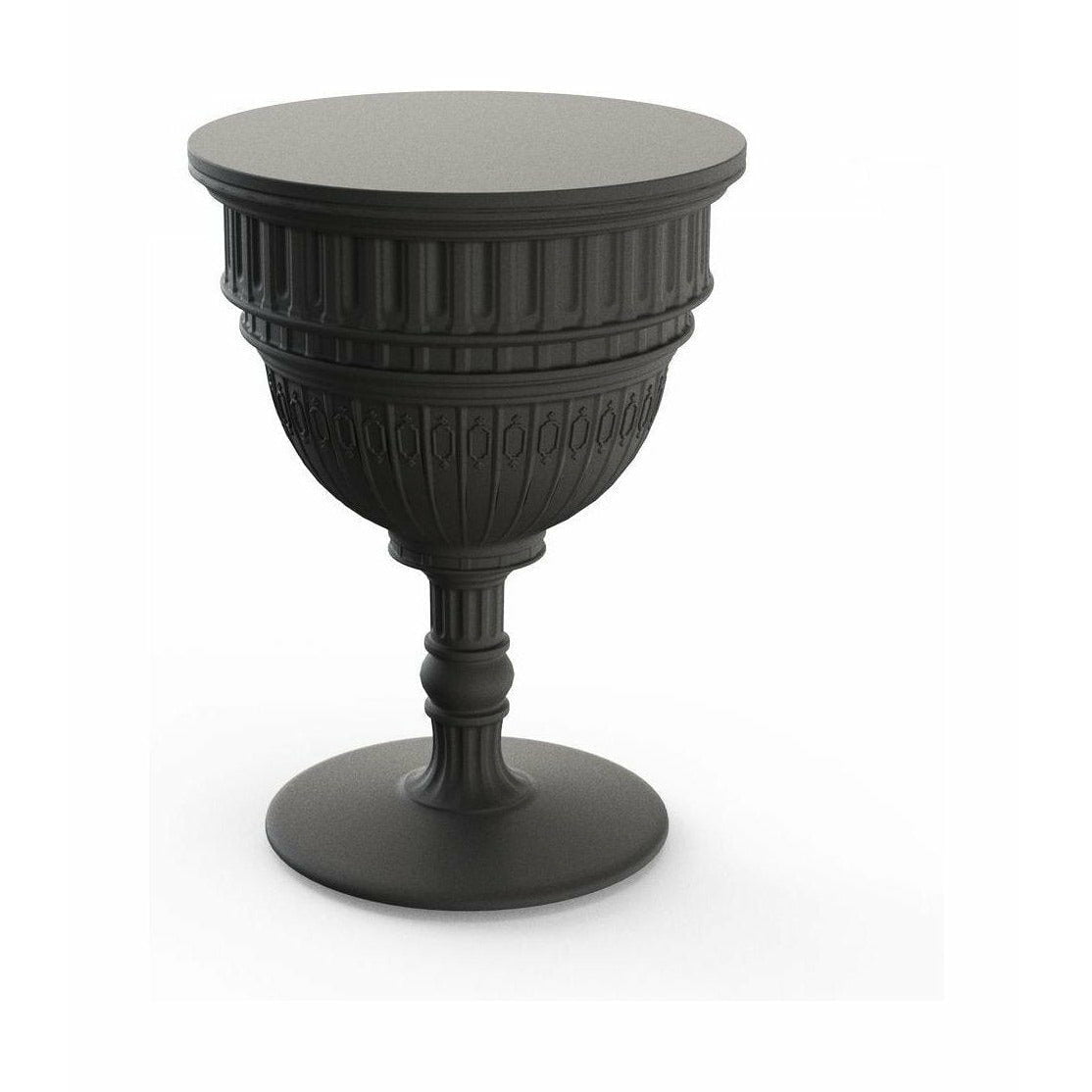 [product_category]-Qeeboo Capitol Side Table By Studio Job øx H 44x60 Cm, Black-Qeeboo-8052049052931-71004BL-QEE-1