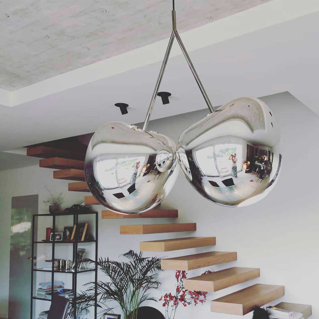 [product_category]-Qeeboo Cherry Suspension Lamp Metal Finish By Nika Zupanc, Silver-Qeeboo-8052049051880-20001SI-QEE-2