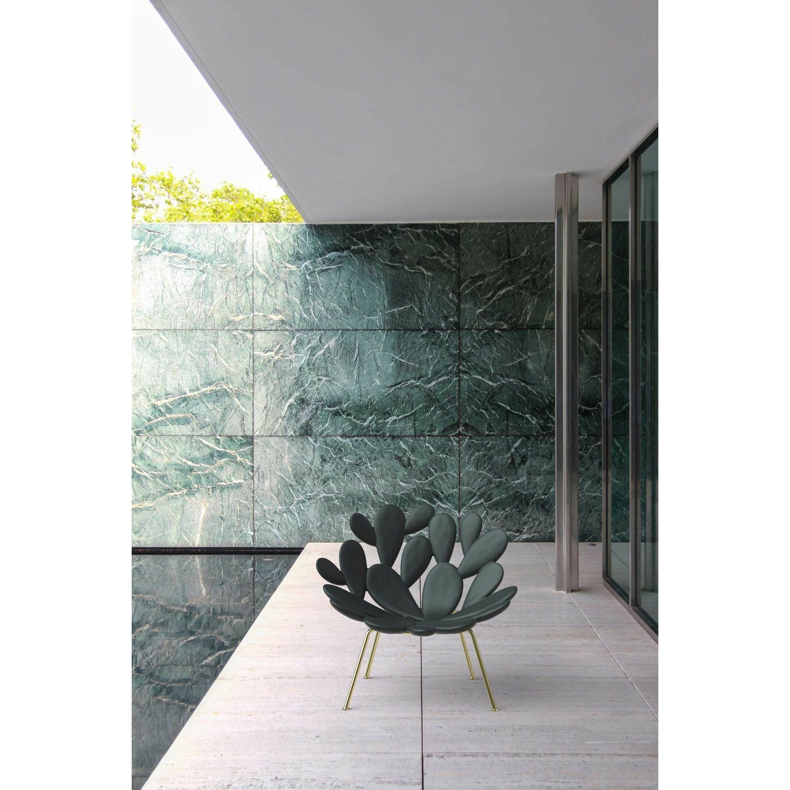 [product_category]-Qeeboo Filicudi Armchair By Marcantonio, Black/Brass-Qeeboo-8052049054829-17001BL-BR-QEE-8