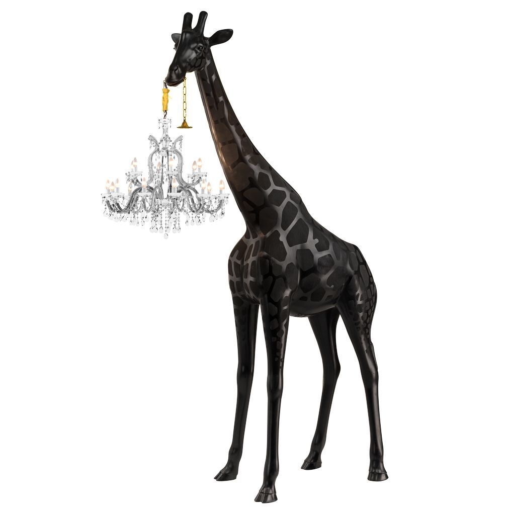 [product_category]-Qeeboo Giraffe In Love Indoor Floor Lamp H 4m, Black-Qeeboo-8052049054966-19002BL-QEE-3
