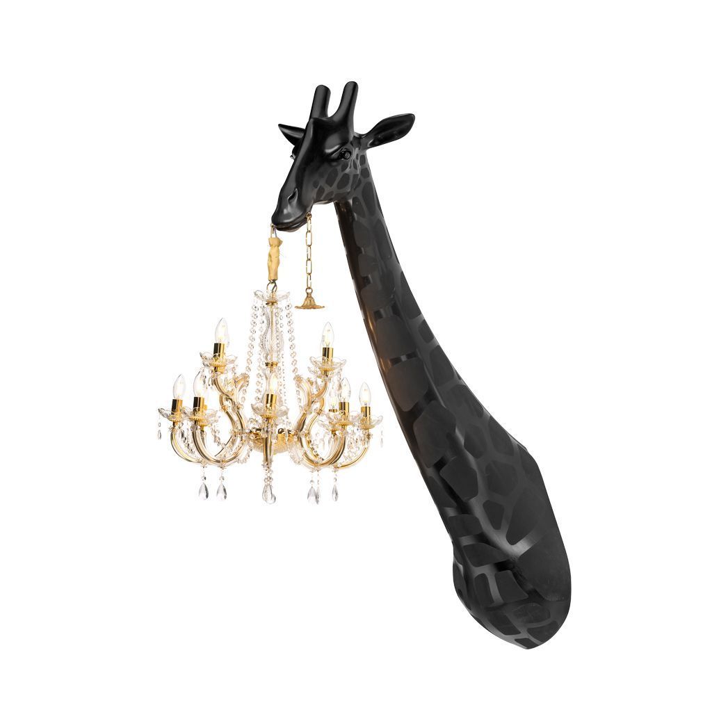 [product_category]-Qeeboo Giraffe In Love Wall Lamp H 1.73m, Black-Qeeboo-8052049055000-29003BL-QEE-3