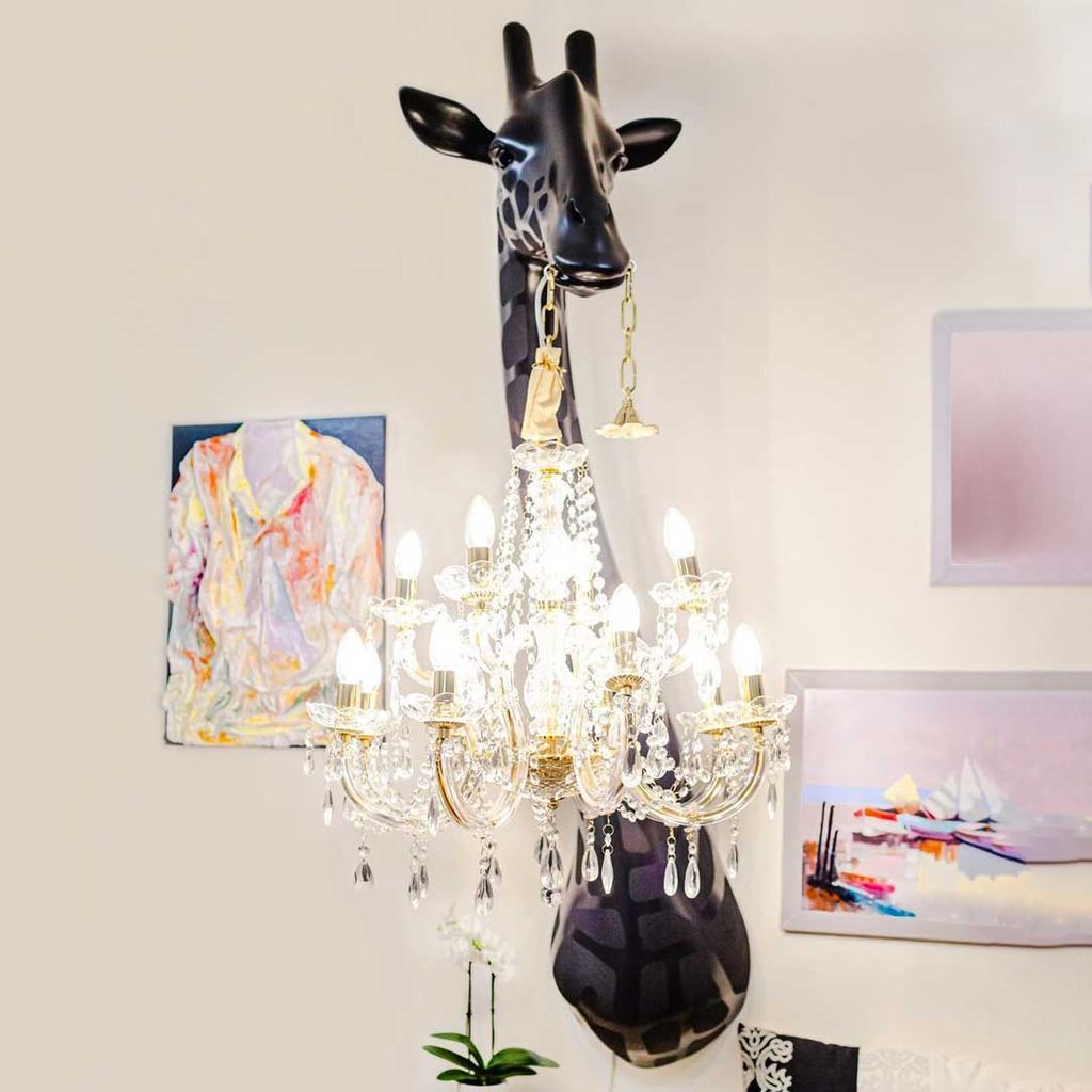 [product_category]-Qeeboo Giraffe In Love Wall Lamp H 1.73m, Black-Qeeboo-8052049055000-29003BL-QEE-5