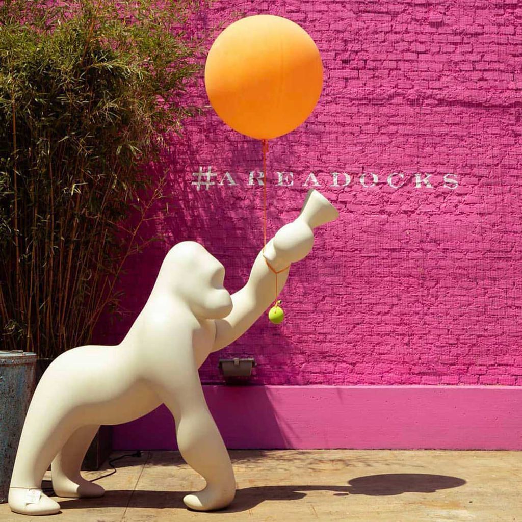 [product_category]-Qeeboo Kong Floor Lamp By Stefano Giovannoni H 1.4m, Pink-Qeeboo-8052049051934-10001PI-QEE-3