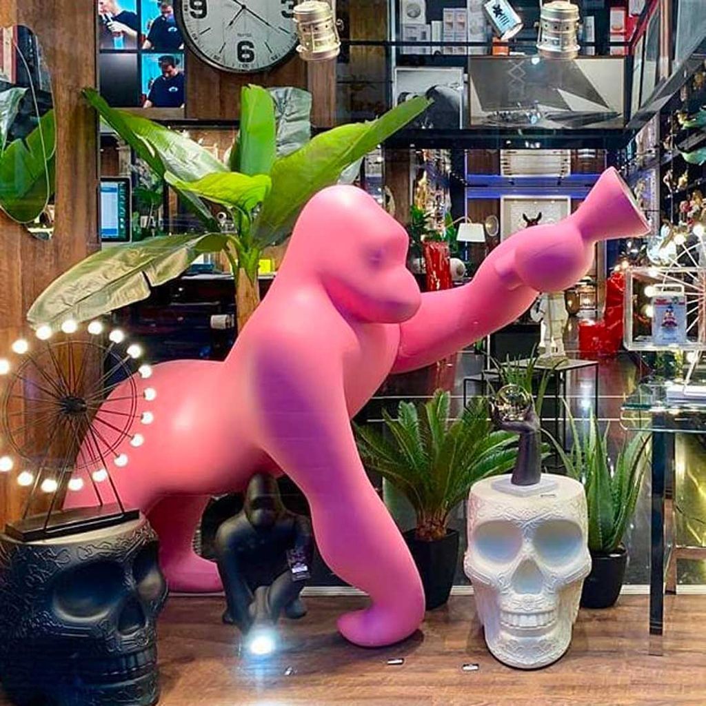 [product_category]-Qeeboo Kong Floor Lamp By Stefano Giovannoni H 1.4m, Pink-Qeeboo-8052049051934-10001PI-QEE-5