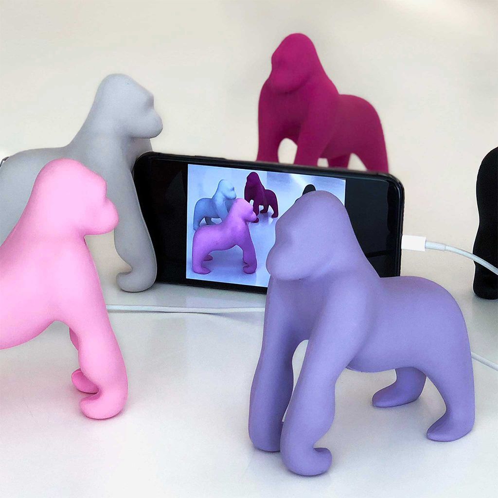 Qeeboo Kong Mini Portable Charger, Purple