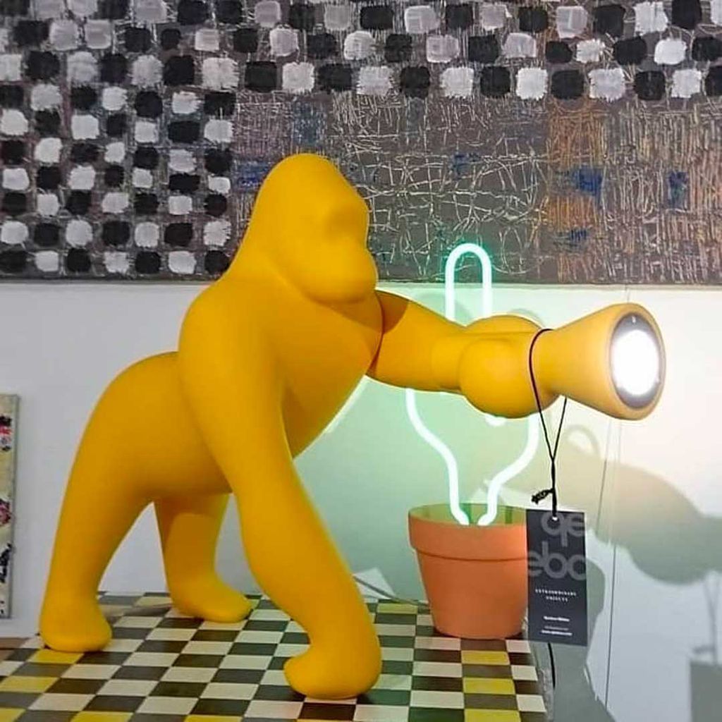 [product_category]-Qeeboo Kong Table Lamp By Stefano Giovannoni Xs, Yellow-Qeeboo-8052049053839-10002YE-QEE-5