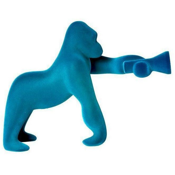 [product_category]-Qeeboo Kong Table Lamp Velvet Finish By Stefano Giovannoni Xs, Light Blue-Qeeboo-8052049054522-10003LB-FL-QEE-1