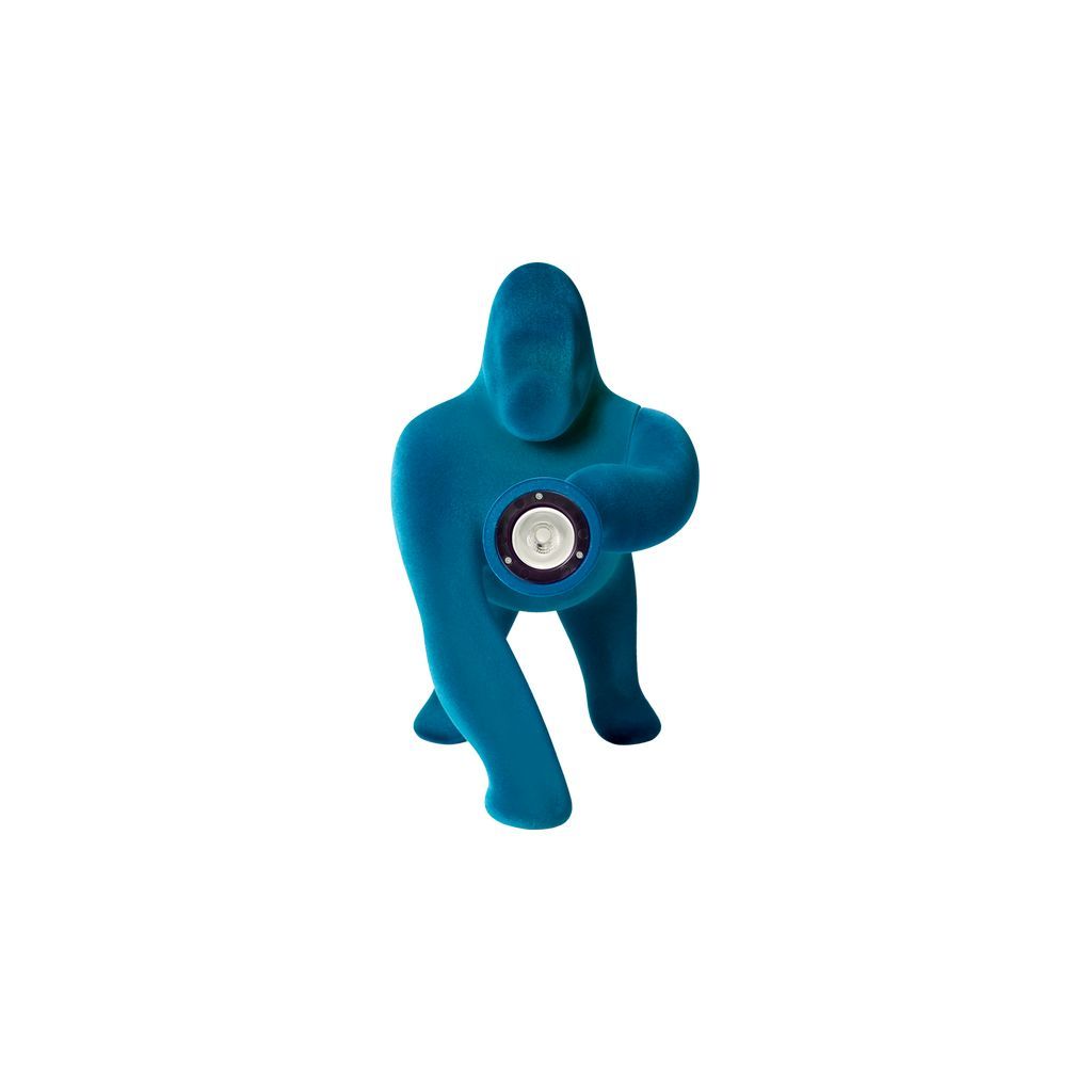 [product_category]-Qeeboo Kong Table Lamp Velvet Finish By Stefano Giovannoni Xs, Light Blue-Qeeboo-8052049054522-10003LB-FL-QEE-3