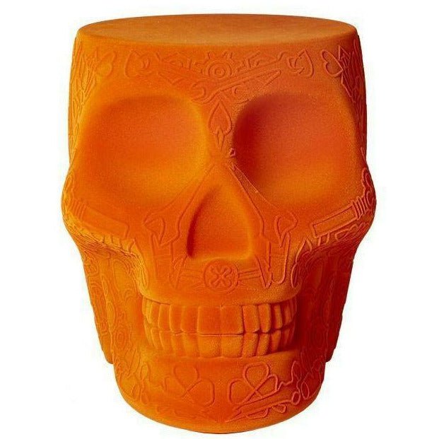 [product_category]-Qeeboo Mexico Chair/Side Table Velvet Finish, Orange-Qeeboo-8052049054591-70002OR-FL-QEE-1