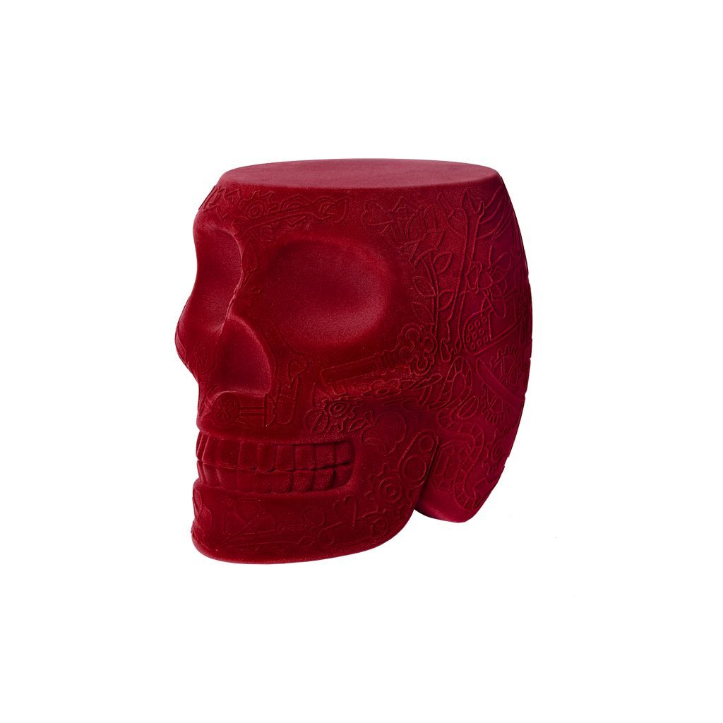 [product_category]-Qeeboo Mexico Chair/Side Table Velvet Finish, Red-Qeeboo-8052049054607-70002RE-FL-QEE-4