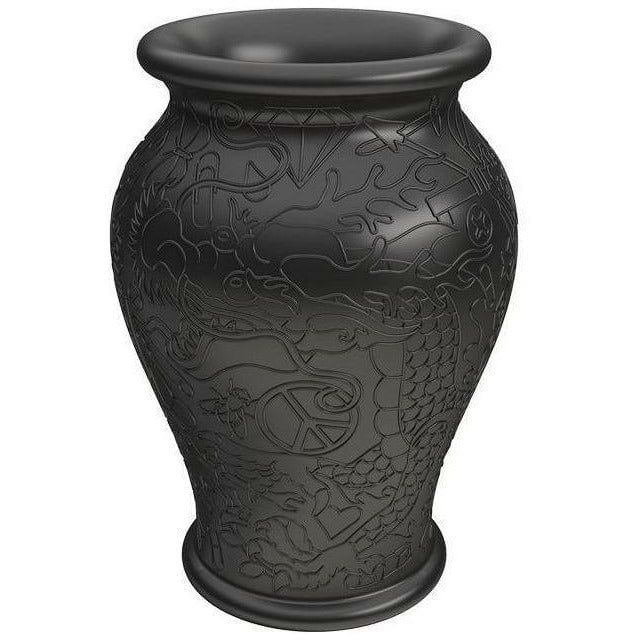 [product_category]-Qeeboo Ming Planter/Champagne Cooler By Studio Job, Black-Qeeboo-8052049052023-71001BL-QEE-1