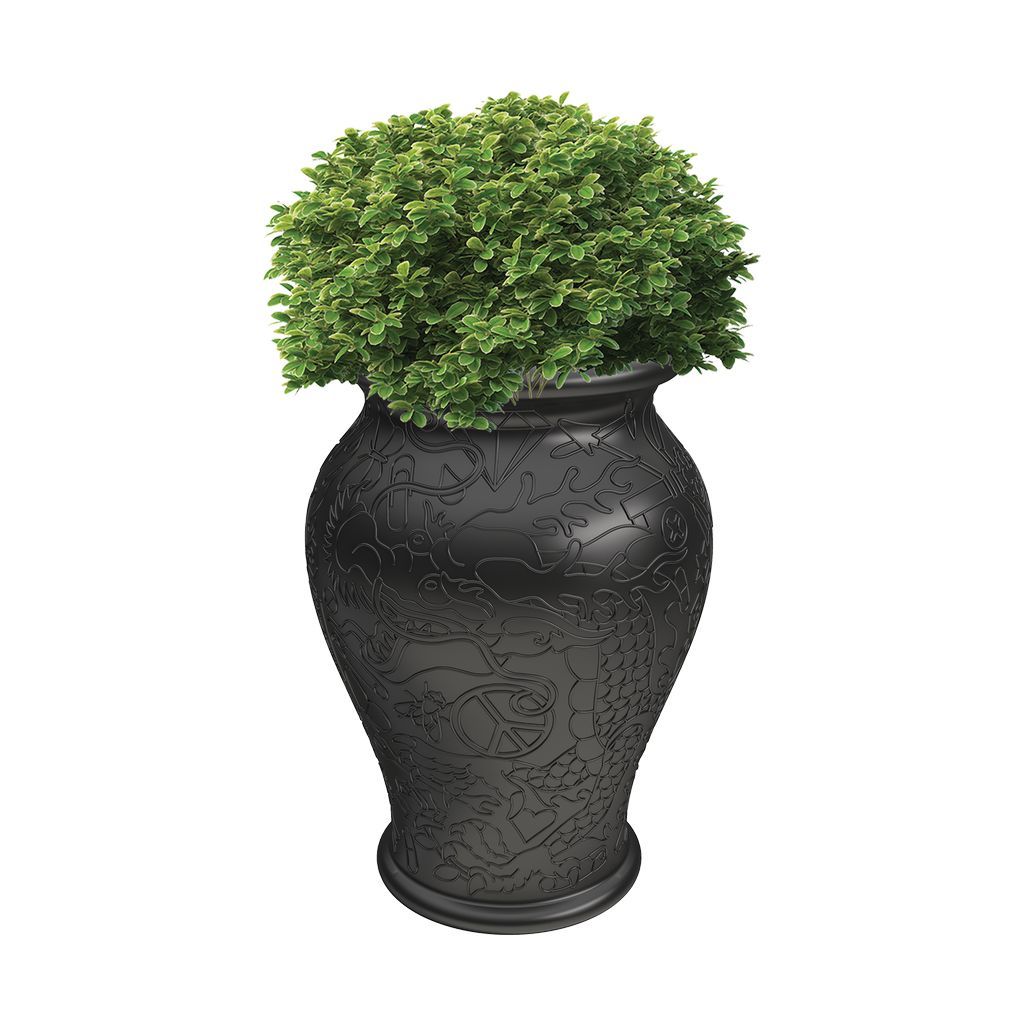 [product_category]-Qeeboo Ming Planter/Champagne Cooler By Studio Job, Black-Qeeboo-8052049052023-71001BL-QEE-2