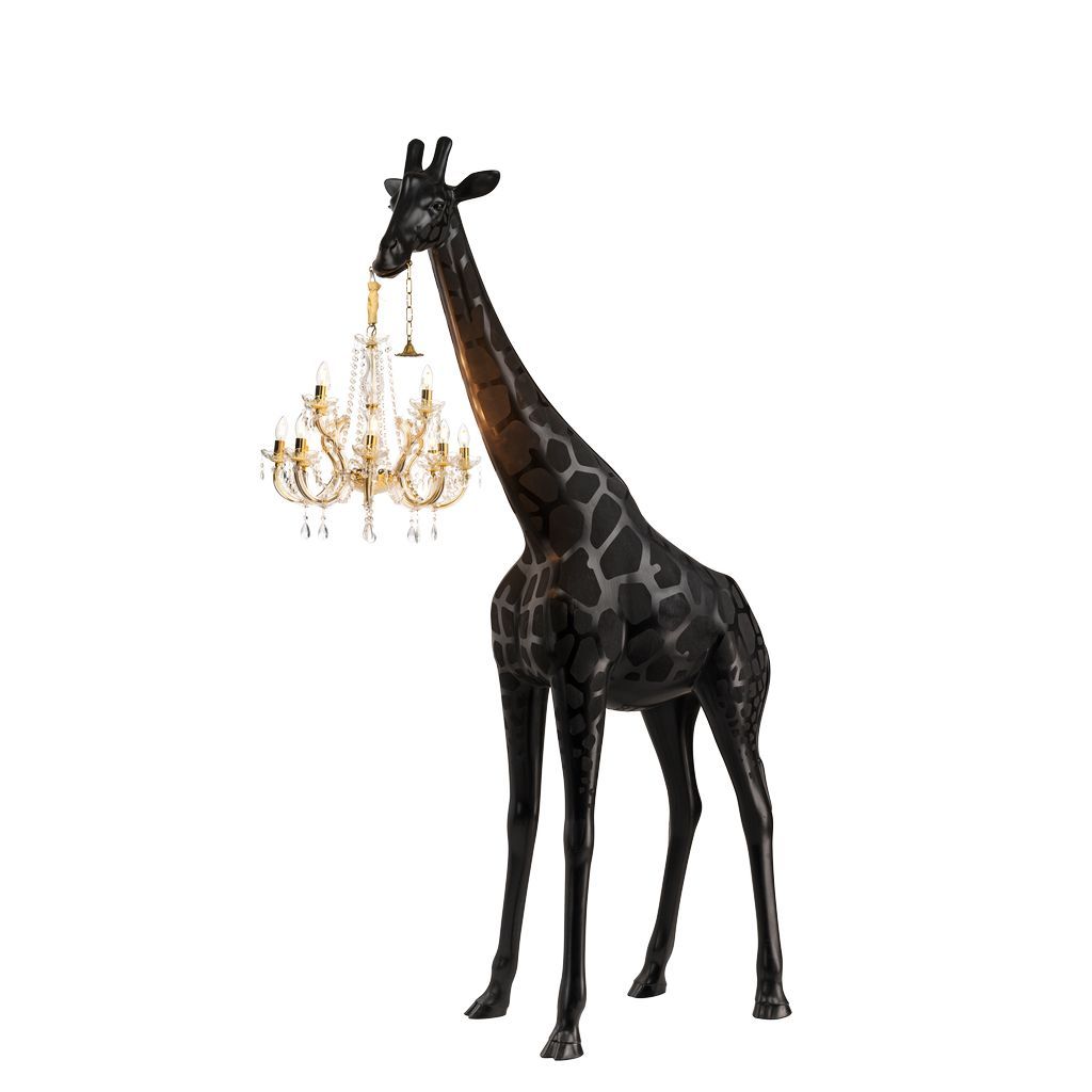 [product_category]-Qeeboo New Giraffe In Love Floor Lamp M H 2.65m, Black-Qeeboo-8052049056151-19003BL-Z-QEE-4