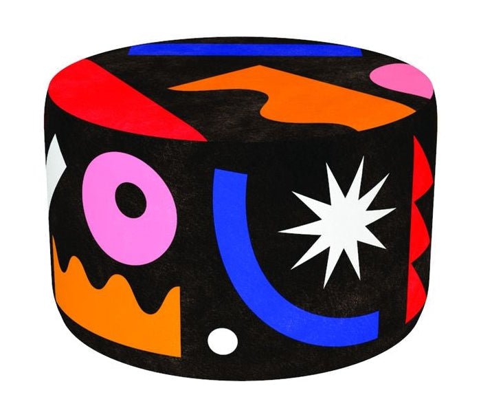 [product_category]-Qeeboo Oggian Pouf Landscape, Black, M-Qeeboo-8052049058575-46002LB-QEE-1