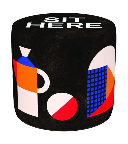 [product_category]-Qeeboo Oggian Pouf Sit Here, Black, S-Qeeboo-8052049058599-46003SB-QEE-2